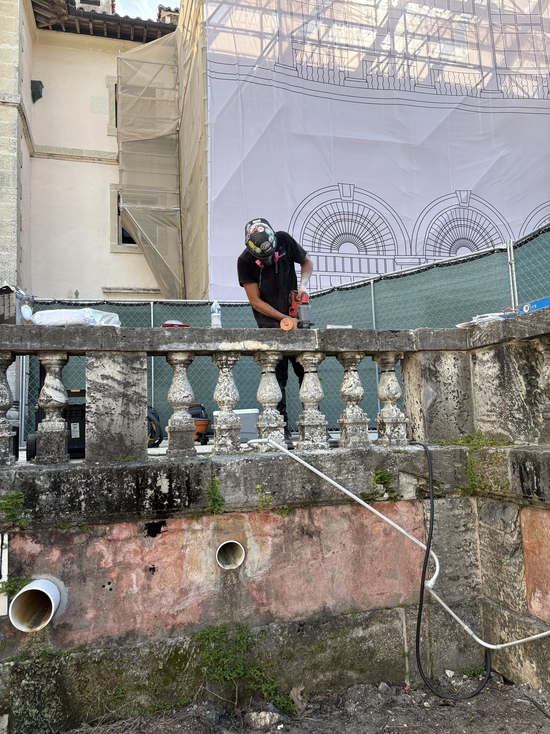 Vizcaya Museum & Gardens restoration detail by Anthony Pennacchi & Sons