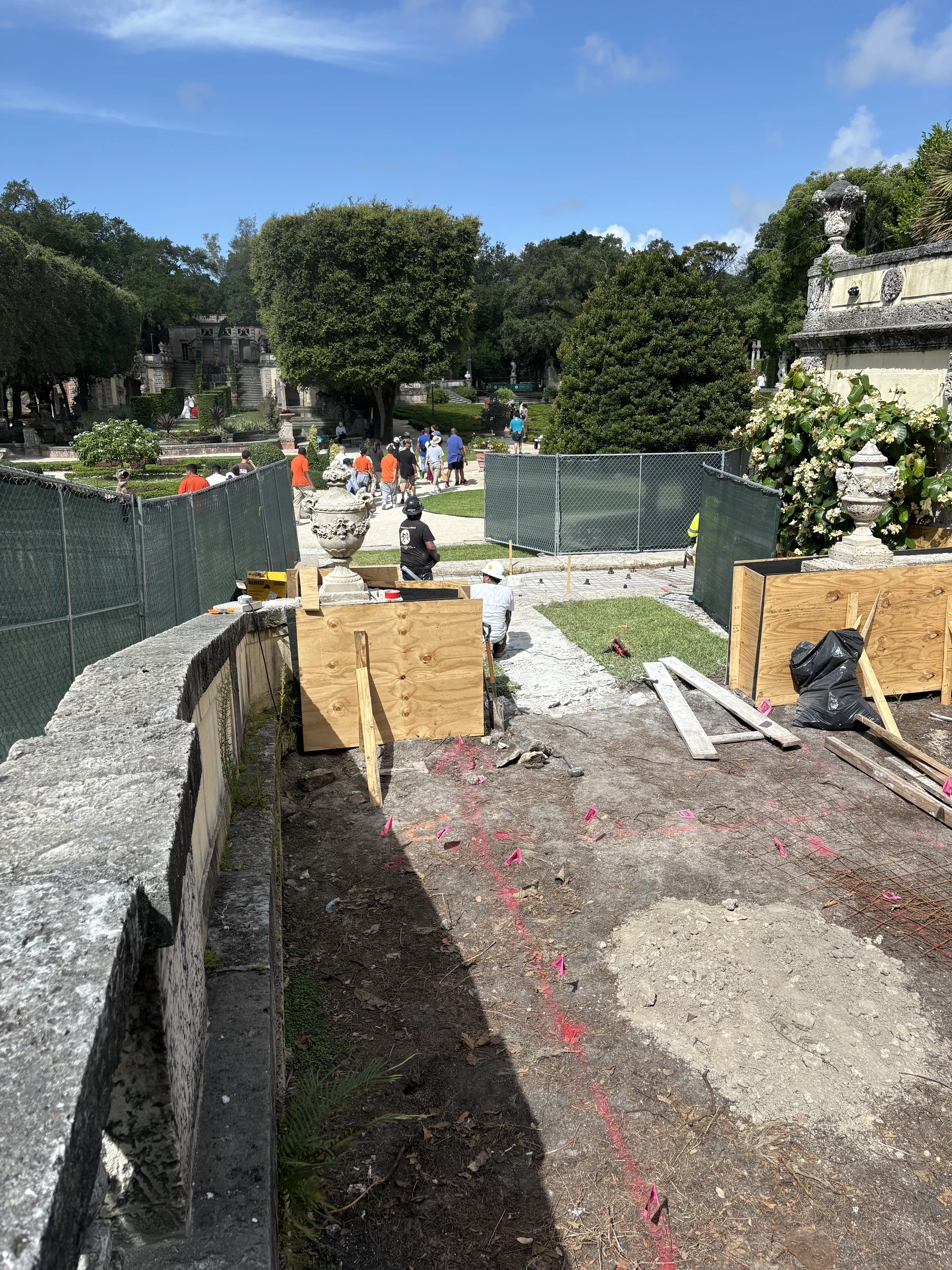 Vizcaya Museum & Gardens historic stone detail — restoration work by Anthony Pennacchi & Sons